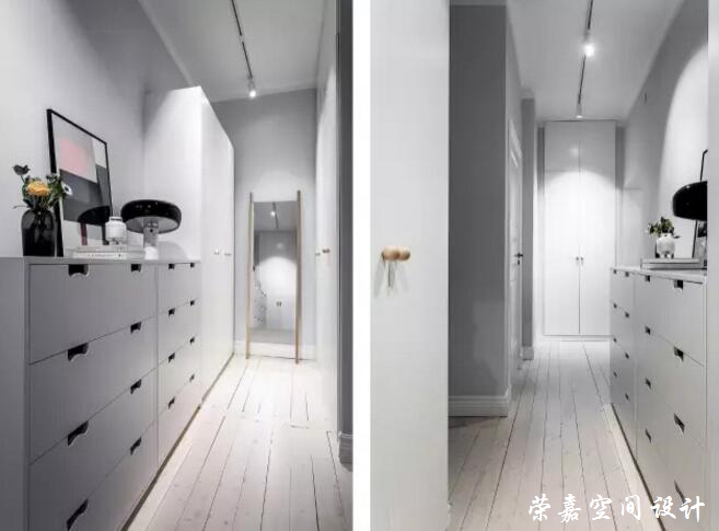 用灰色粉色為主色的北歐公寓